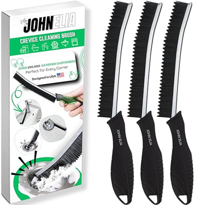 Hard Bristle Crevice Cleaning Brushes for Household use - Multifunctional Crevice Cleaning Tools for Housekeeping & Bathroom Cleaning Tools - Small Cleaning Brushes for Tight Spaces