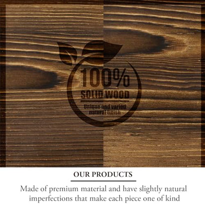 MyGift Wall Mounted Deluxe Black Metal Folded Commercial Paper Towel Holders with Burnt Solid Wood Tray Lids, Hanging Trifold Multifold Z Fold Disposable Napkin Dispensers, 11 & 10 Inch, 2 Piece Set - color: Burnt Wood & Black Metal