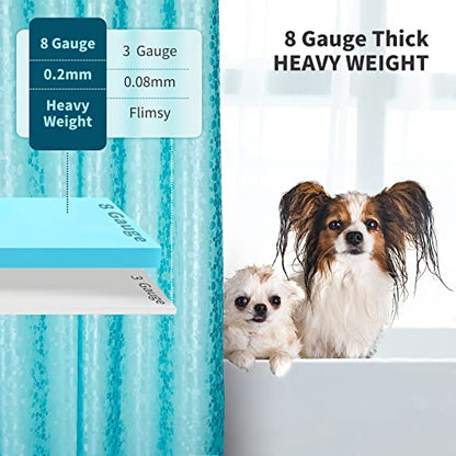 Bostofy Shower Curtain Liner,Waterproof Heavyweight 8g EVA Shower Liner with 3 Magnets and 12 Rustproof Metal Grommets, 72" W x 84" L - color: Teal Stone, size: 72"W x 84"L (Pack of 1)