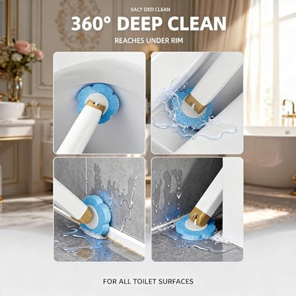 72 Count Toilet Bowl Wand Refills | Compatible KIRIKIT wand (B0DZHDFSK3,B0GY1JXDBG),Built-in cleaner, click-discard, stick-on, no-wash sinks/tiles - color: Blue-72 Refills