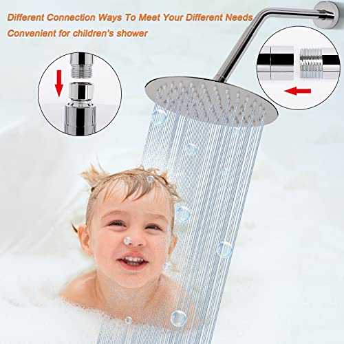 Shower Head Extension Arm, Shower Extender Water Outlet- Lowers Existing, Shower Pipe Extension for Bathroom, Made of Solid Metal Stainless Steel(4 Inch, Chrome Finish) - color: Chrome Finish, style: 4 Inch