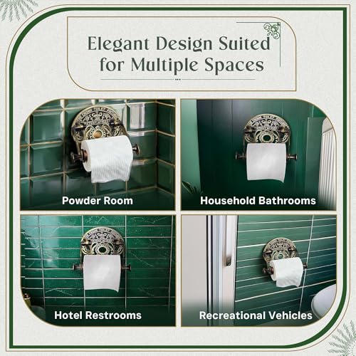 Renovators Supply Manufacturing Toilet Paper Holder Stand Wall Mount 7.5 in. Brass Toilet Paper Roll Holder - color: Brushed Brass Crown