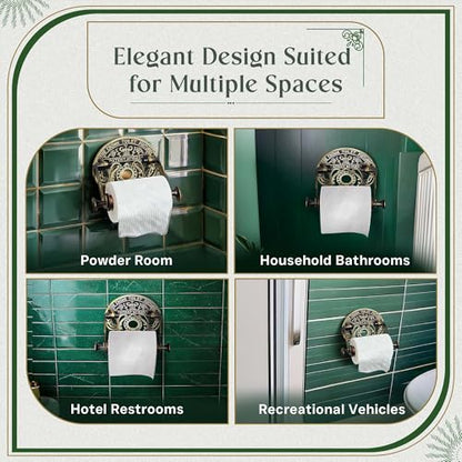 Renovators Supply Manufacturing Toilet Paper Holder Stand Wall Mount 7.5 in. Brass Toilet Paper Roll Holder - color: Brushed Brass Crown