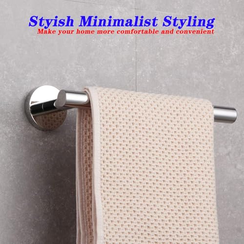 GERZ 9-Inch Bathroom Towel Bar Stainless Steel Bath Towel Rack Contemporary Style Wall Mount, Polished Finish AG1101C23-JG - color: Chrome, size: 9 Inch (Pack of 1)