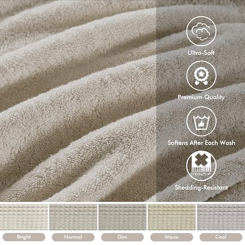 Madison Park 800GSM 100% Cotton Bathroom Bath Towel Set of 8, Natural | Long Staple, Highly Absorbent, Durable Hotel Spa Quality, Quick Dry, Double Stitched Hems, Lint Reducing, OEKO-TEX Certified - color: Natural, size: Multi-Sizes