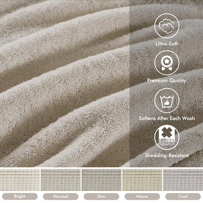 Madison Park 800GSM 100% Cotton Bathroom Bath Towel Set of 8, Natural | Long Staple, Highly Absorbent, Durable Hotel Spa Quality, Quick Dry, Double Stitched Hems, Lint Reducing, OEKO-TEX Certified - color: Natural, size: Multi-Sizes