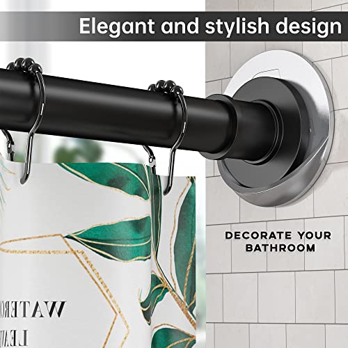 Shower Curtain Rod Holder 3M Adhesive | Heat Resistant | Waterproof | Max Load 60 lbs Shower Rod Retainer for Wall, 2 Pack, Chrome (Rod Not Included) - color: Chrome