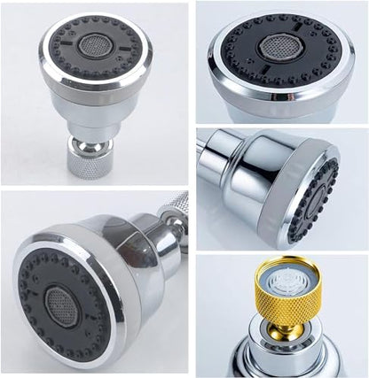 4 Spray Modes Faucet Aerator,360 Degree Faucet Sprayer Attachment,Big Angle Kitchen Faucet Aerator,Swivel Faucet Extender,Sink Sprayer Attachment for faucet,55/64 inch Female Thread (Chrome) - color: Chrome