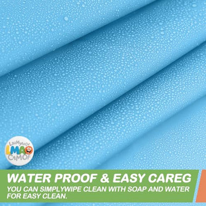 2 Pack | Light Blue Plastic Shower Curtain Or Liner, 72x72 Inch Lightweight Plastic Bathroom Shower Showroom Inner Curtain with Rustproof Metal Grommet Holes and Weighted Magnets - color: Light Blue