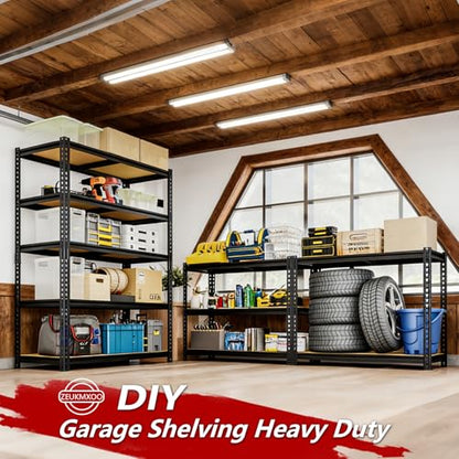72" H Storage Shelves,Storage Shelves Heavy Duty,2400LBS Metal Shelving Units,Adjustable Garage Shelving Heavy Duty for Garage Storage,Warehouse,16"x35.5"x72 - size: 16"x35.5"x72"