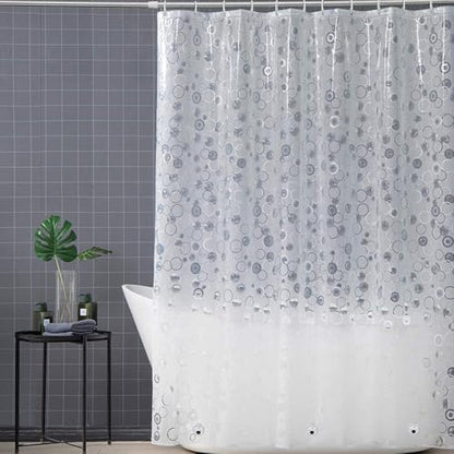 Plastic Shower Liner - Premium EVA Thickened Shower Curtain Liner with Rustproof Grommets and 3 Weighted Magnets, Waterproof Shower Curtain for Bathroom… (5G-Circular Pattern, 72”*72”) - color: 5g-circular Pattern, size: 72”*72”