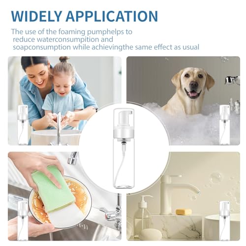Foam Pump Bottle 7oz 2pcs Foaming Soap Dispenser 200ml Foaming Spray Bottless Travel Foas Pump Bottle Empty Travel Foass Bottles Clear Foams Dispenser for Hand Soap Toiletries Shampoo Lotion - size: 200 mL (2-Pack)