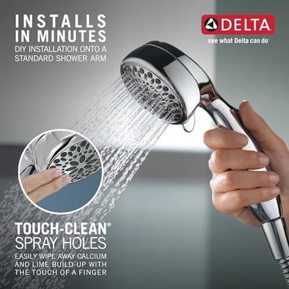 Delta Faucet 7-Spray Touch-Clean Hand Held Shower Head with Hose, Chrome 75700