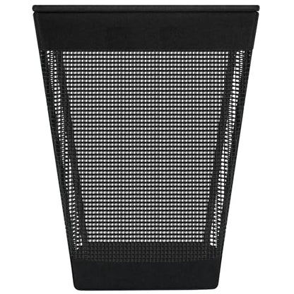 STO STO 75L Laundry Hamper with Lid, Black Clothes Hamper with Handles, Breathable Vinyl Mesh Laundry Basket, Sturdy Steel Frame, Space Saving Laundry Bin for Bathroom, Bedroom, Dorm, Small Spaces