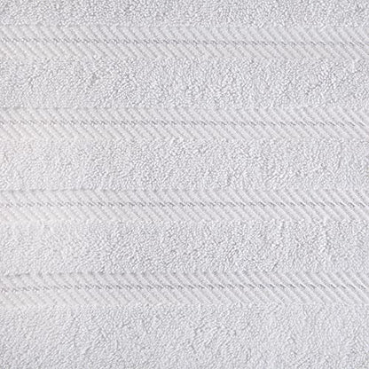 American Soft Linen 100% Carde Cotton 6 Piece Towel Set, 590 GSM Heavy Weight Soft Absorbent Turkish Towels for Bathroom, Snow White - color: Snow White