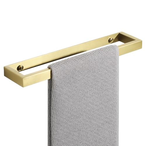 Alise Hand Towel Holder,12 Inch Self Adhesive Towel Bar for Bathroom,Towel Racks for Lavatory,Wall Mount Towel Hanger,SUS304 Stainless Steel Towel Rail,Brushed Gold - color: Gold, size: 12-Inch