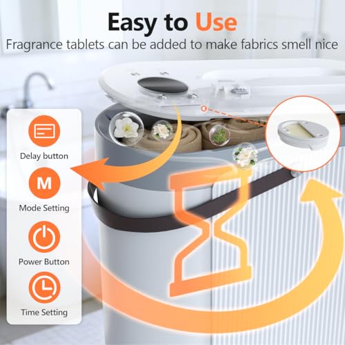 30L Large Towel Warmer, Rapid Dry & Heated 2 in 1 Towel Warmer | Towel Warmer Bucket for Bathroom, Fits Up to Three 45"X70" Oversized Towels, 24-Hour Timer and Auto Shut Off, White