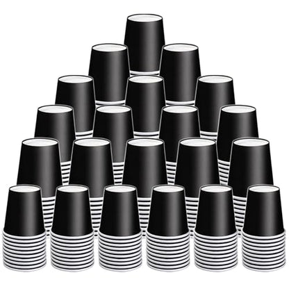 300 Count 3 Oz Mouthwash Cups, Black Disposable Bathroom Cups | Disposable Paper Cups, Small Disposable Cup, Espresso Cup for Bathroom Party Travel Picnic BBQ - color: Black, size: 300 Count