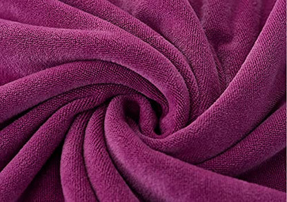 MYLSMPLE Luxury Microfiber Extra Large Bath Towels Beach Bath Sheets Fast Drying Towels Soft Absorbent Towels (36 Inch X 72 Inch) (Berry, 36 Inch X 72 Inch) - color: Berry