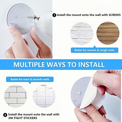 LADYMOON Adhesive Shower Curtain Rod Holder No Drilling,Set of 4,Max Load 60 lbs,Heat Resistant and Waterproof,Wall Mount Retainer of Shower Rods for Bathroom(Shower Curtain Rod Not Included) - size: Transparent-XX-Large