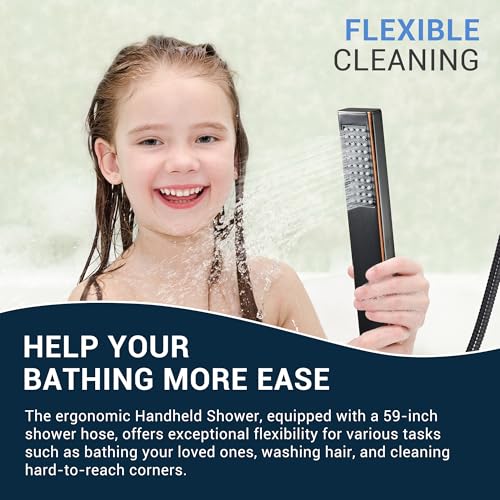 Thermostatic Dual Shower System, Shower Faucet(Oil Rubbed Bronze) | 12 Inch Shower Head, 6 Inch Wall Mount Head, High Pressure Handheld Sprayer, Push Button Valve - color: Oil Rubbed Bronze