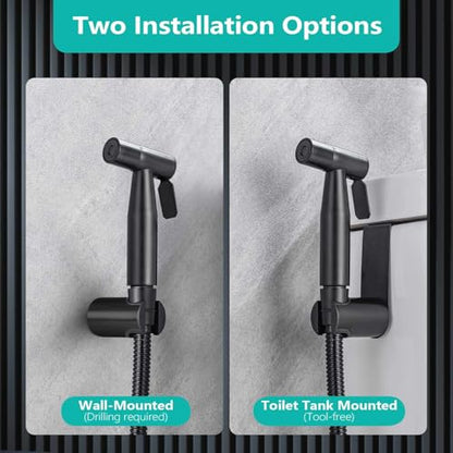 BARROCK Bidet Sprayer for Toilet, Handheld Jet Spray for Existing Toilets with Bidet Hose, Adjustable Water Pressure Muslim Shower, Stainless Steel Cloth Diaper/Feminine Wash Sprayer Matte Black - color: Matte Black