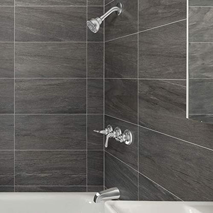 Olympia Faucets P-3230-BN Three Handle Tub/Shower Set, Tarnish Resistant Polished Chrome Finish - color: Polished Chrome