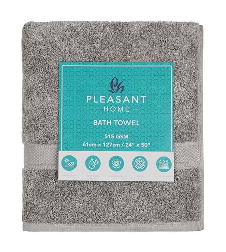 Pleasant Home Bath Towels Set of 6 (24” x 50”) 100% Cotton, Multicoloured | 515 GSM | Lightweight, Soft & Highly Absorbent Luxury Towels for Bathroom | for Gym, Pool & Spa - color: Multicoloured