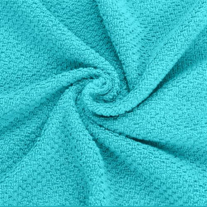 Feather & Stitch 100% Cotton 625 GSM Bath Towel Set of 6, Ultra Soft Highly Absorbent 2 Bath Towels, 2 Hand Towels & 2 Washcloth - Luxury Quick Dry Shower Towels (Aqua) - color: Aqua