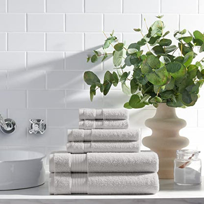 Arkwright Bath Washcloths 12 Pack - Super Soft 100% Cotton, 600 GSM Quick Dry & Absorbent, Luxury Face & Body Wash Cloth Towels for Hotels, Spa, and Vacation Rentals, Titanium Grey - color: Titanium Grey