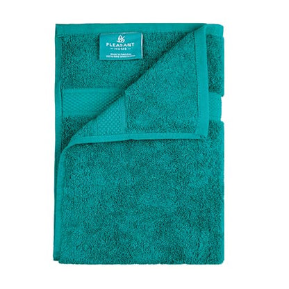 Pleasant Home Bath Towels Set of 6 (24” x 50”) 100% Cotton, Teal | 515 GSM | Lightweight, Soft & Highly Absorbent Luxury Towels for Bathroom | for Gym, Pool & Spa - color: Teal