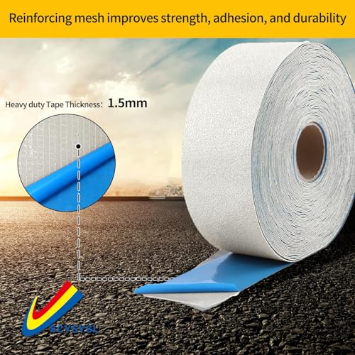 Reflective Pavement Marking Tape Slip-Resistant and Durable, Heavy-Duty Rubber Base for Outdoor Applications, Perfect for Driveways, Walkways, and Parking Areas (White, 4 Inch X 108 Feet) - size: 4 Inch X 108 Feet