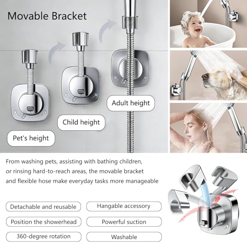 Filtered Shower Head with Handheld, High Pressure 6-Mode Water Softener for Hard Water, 12 Replacement Filters, 75" Anti-Burst Extra Long Hose & Adjustable Bracket for Healthier Skin and Hair