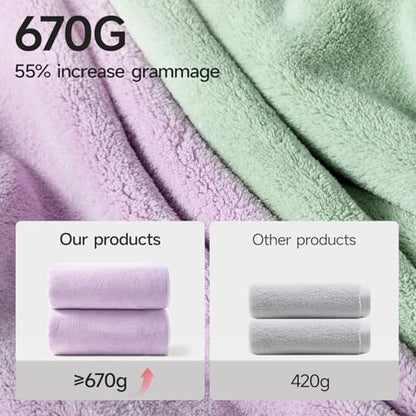 REDKISS Pack of 6 Towel Set - 2 Extra Large Bath, 2 Hand, 2 Washcloths, Ultra Soft & Highly Absorbent, Quicker to Dry, Purple Towels for Bathroom, Spa, Hotel, Gym - color: Purple