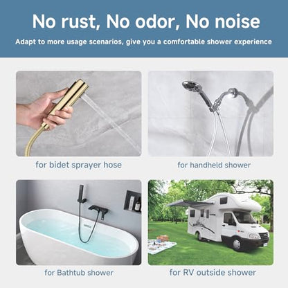 59Inches 304 Stainless Steel Shower Hose Extra Long Chorme | 5ft Shower Hose Extra Long,Handheld Shower Head Hose with Brass Insert and Nut - Durable and Flexible - color: Chrome, size: 59 Inches