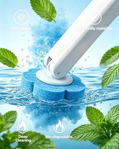 Disposable Toilet Brush Set with Holder, 36pcs Toilet Wand Refills, Toilet Bowl Cleaner System for Bathroom - size: 1 Brush+36 Refills