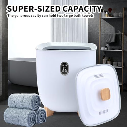 Towel Warmers, Large Towel Warmer Bucket，25L Large Capacity, Push-Button Temperature Adjustment, Automatic Temperature Rise