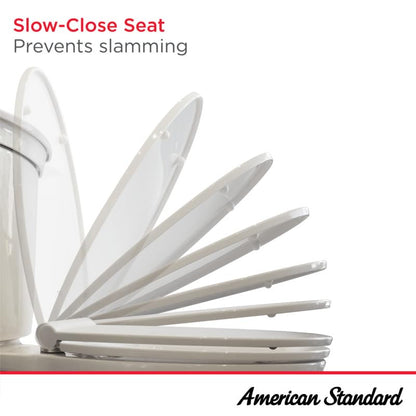 American Standard 5024A65G.020 Transitional Slow-Close Elongated Toilet Seat Soft Close, White - color: White