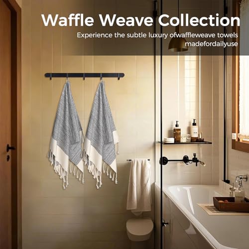 cabanana Hand Towels for Bathroom - 2-Pack,16x40 Inch-100% Cotton,Turkish Bathroom Hand Towels,Super Absorbent & Quick-Dry Soft for Bath, Kitchen, Spa, Face, Hair, Dishcloth (Light Quarry) - color: Z Diamond Light Quarry 16x43