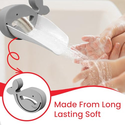 Faucet Extender for Toddlers, Gray, 2 Pack | Kitchen and Bathtub Sink, Universal Sink Handle Extenders, Fun Hand-Washing, For Babies, Toddlers and Kids