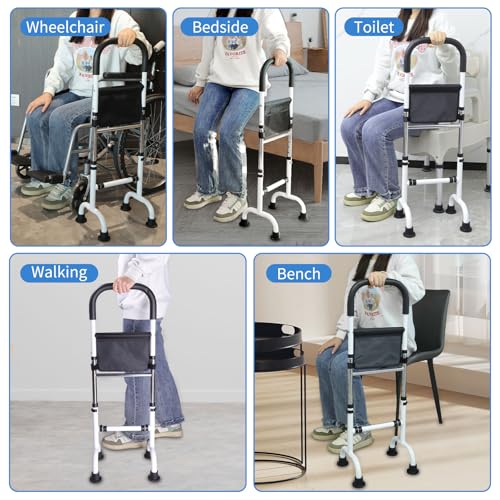 Stand Assist Mobility Aid for Seniors, Adjustable Safety Grab Bar for Couch | Chair, Toilet – Non-Slip Base, Easy to Install, Stability Support for Sitting & Standing