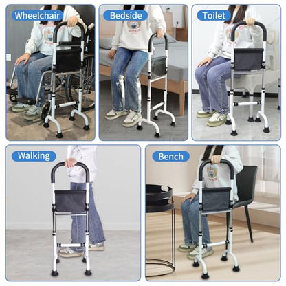 Stand Assist Mobility Aid for Seniors, Adjustable Safety Grab Bar for Couch | Chair, Toilet – Non-Slip Base, Easy to Install, Stability Support for Sitting & Standing