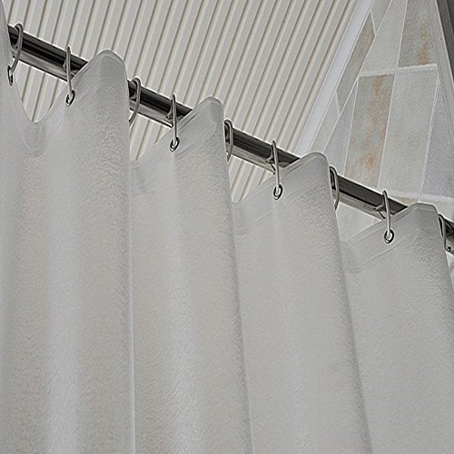 AooHome Shower Stall Curtain Liner for Small Size 48x72 Inch, 8G Eva RV Shower Curtain Frosted Pattern, Narrow Standing Single Water Repellent Shower Liner, Semi Transparent - color: Pure Translucent, size: 48"W x 72"L (Pack of 1)