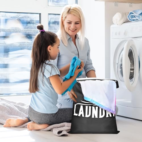 Fiodrimy 2 Pcs Large Travel Laundry Bags - Washable Waterproof Wet Clothes Bags for Gym, Swimming, Yoga & College Dorm (Black+Pink) - color: Black+pink