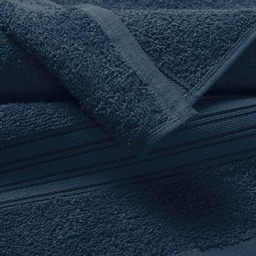 BOUTIQUO Ultra Soft Cotton Washcloths, Contains 12 Piece Face Cloths 12x12 inch, Ideal for Everyday use Face Towels, Compact & Lightweight Multi Purpose Washcloths - Mineral Blue - color: Mineral Blue, size: Washcloths - Set of 12