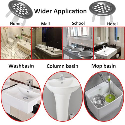 4 Pack Stainless Steels Sink Trim Overflow Covers,Bathroom Kitchen Basin Sink Round Over flow Drain Cover,Vanity Sink Overflow Cap,Mesh Hole Trim Ring for Kitchen Bathroom - style: Mesh Hole