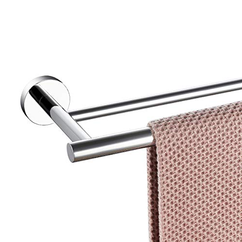 Miyili Double Towel Bar 30-Inch Stainless Steel Bathroom Towel Rack Holder Wall Mount Polished Finish - color: Polished, size: 30-Inch