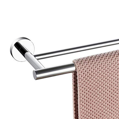 Miyili Double Towel Bar 30-Inch Stainless Steel Bathroom Towel Rack Holder Wall Mount Polished Finish - color: Polished, size: 30-Inch
