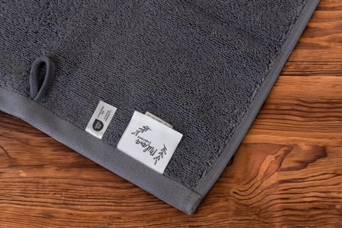 Milara Turkish Super-Plush Bathroom Hand Towels Set 2-Piece | Premium Cotton Hand Towels Set Absorbent, Durable with Hanging Loops | Anthracite (Dark Gray) Hand Towel, (16 x 30 Inches) - color: Anthracite (Dark Gray), size: Hand Towel (2 Pcs) - 16" x 30"