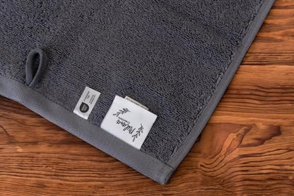 Milara Turkish Super-Plush Bathroom Hand Towels Set 2-Piece | Premium Cotton Hand Towels Set Absorbent, Durable with Hanging Loops | Anthracite (Dark Gray) Hand Towel, (16 x 30 Inches) - color: Anthracite (Dark Gray), size: Hand Towel (2 Pcs) - 16" x 30"
